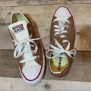 Rose Gold Glitter Converse